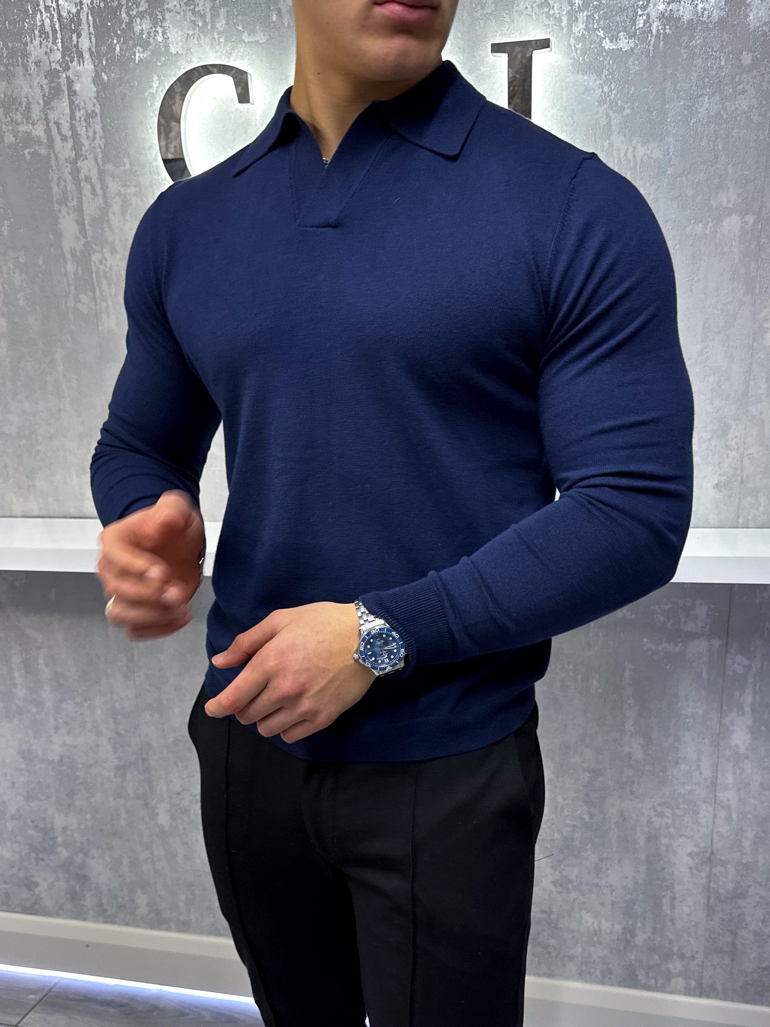 Rockefeller Camisa de manga larga - Navy