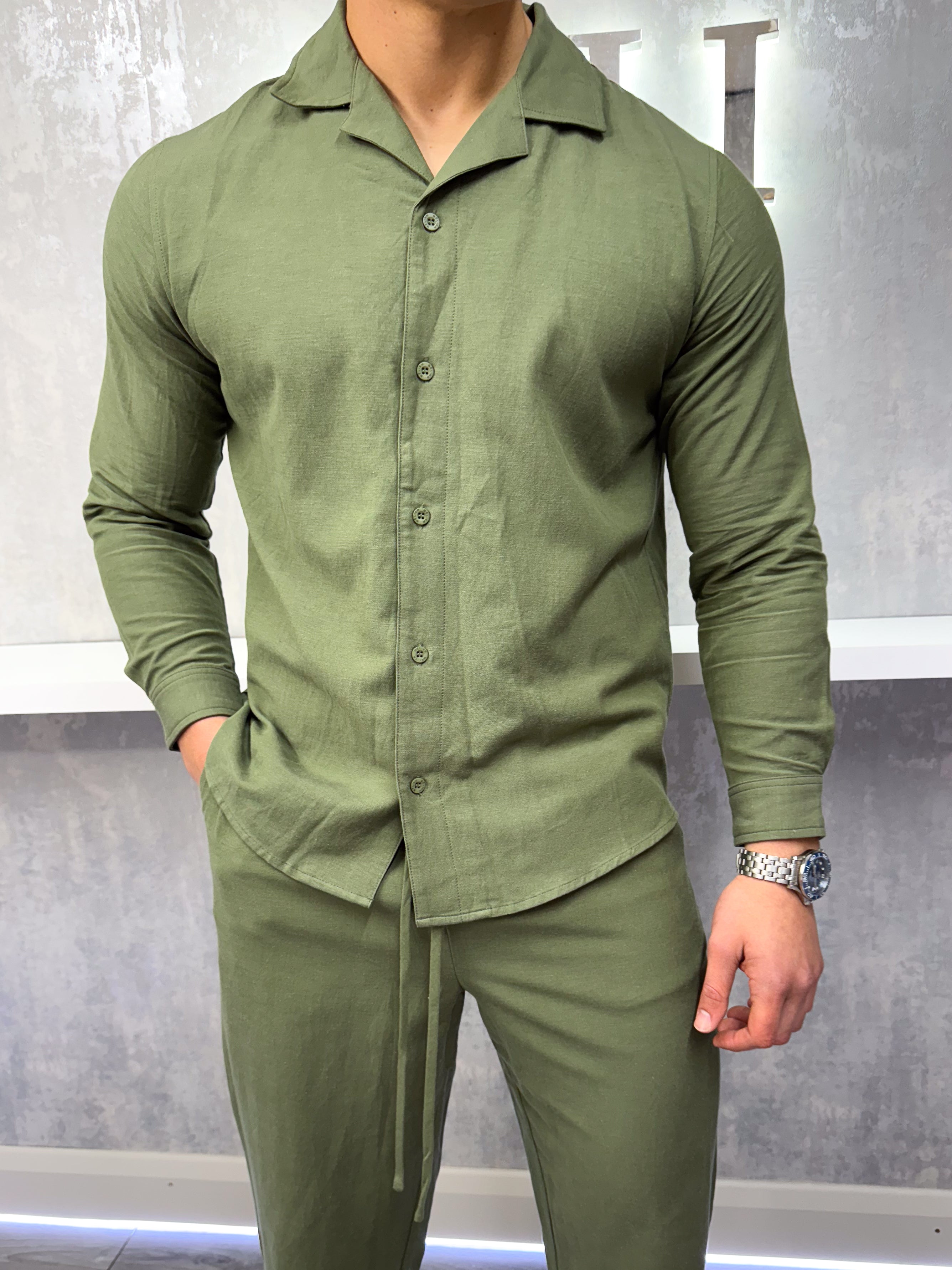 The Linen Shirt - Khaki