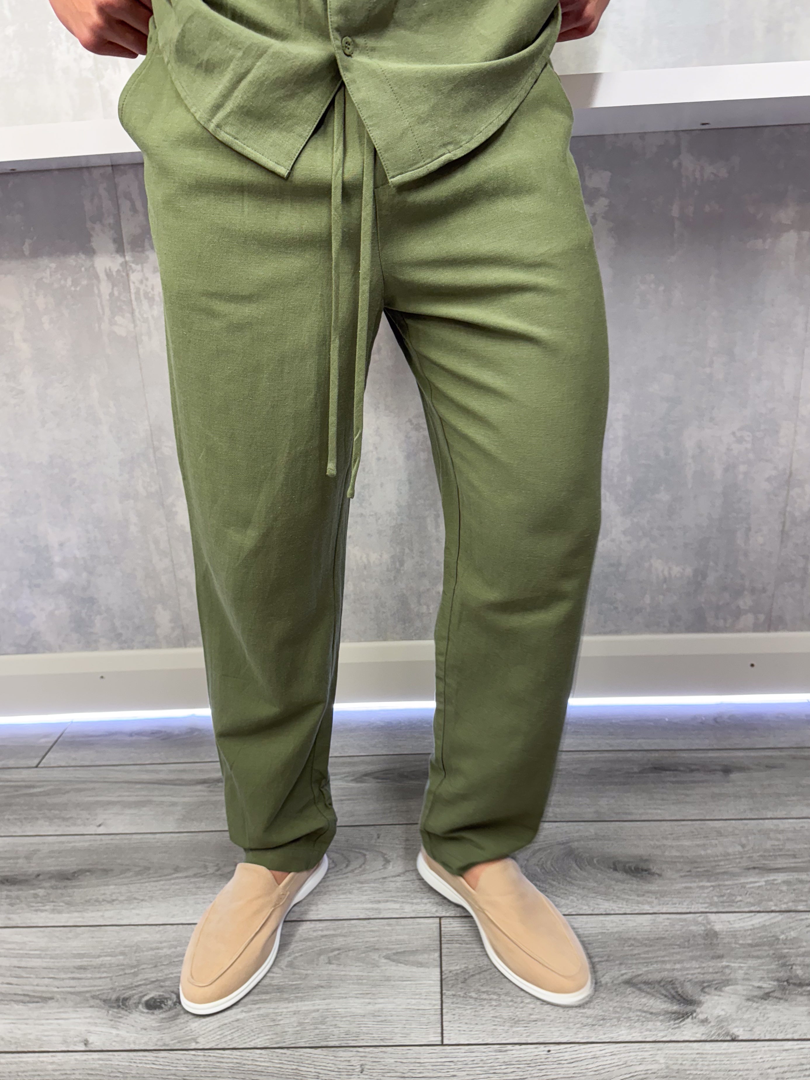 The linen trousers - Khaki