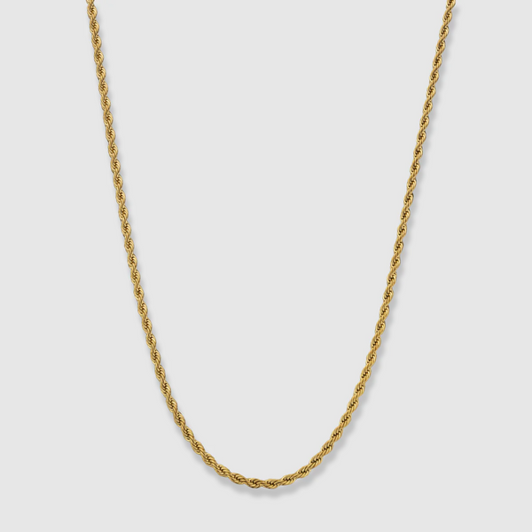 3MM ROPE CHAIN - GOLD UK