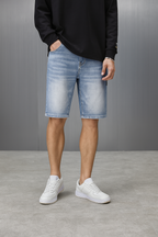 Short en jean Carpenter - Bleu lavé