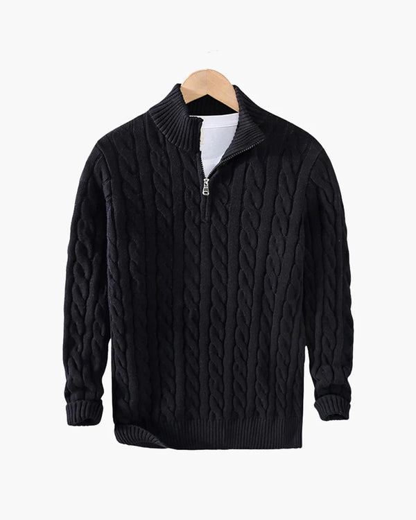 Maglione con mezza zip Cannes - Nero