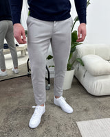 Herringbone smart Trousers - Grey