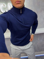 The Costello - Pull demi-zippé - Marine