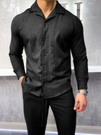 The Linen Shirt - Noir