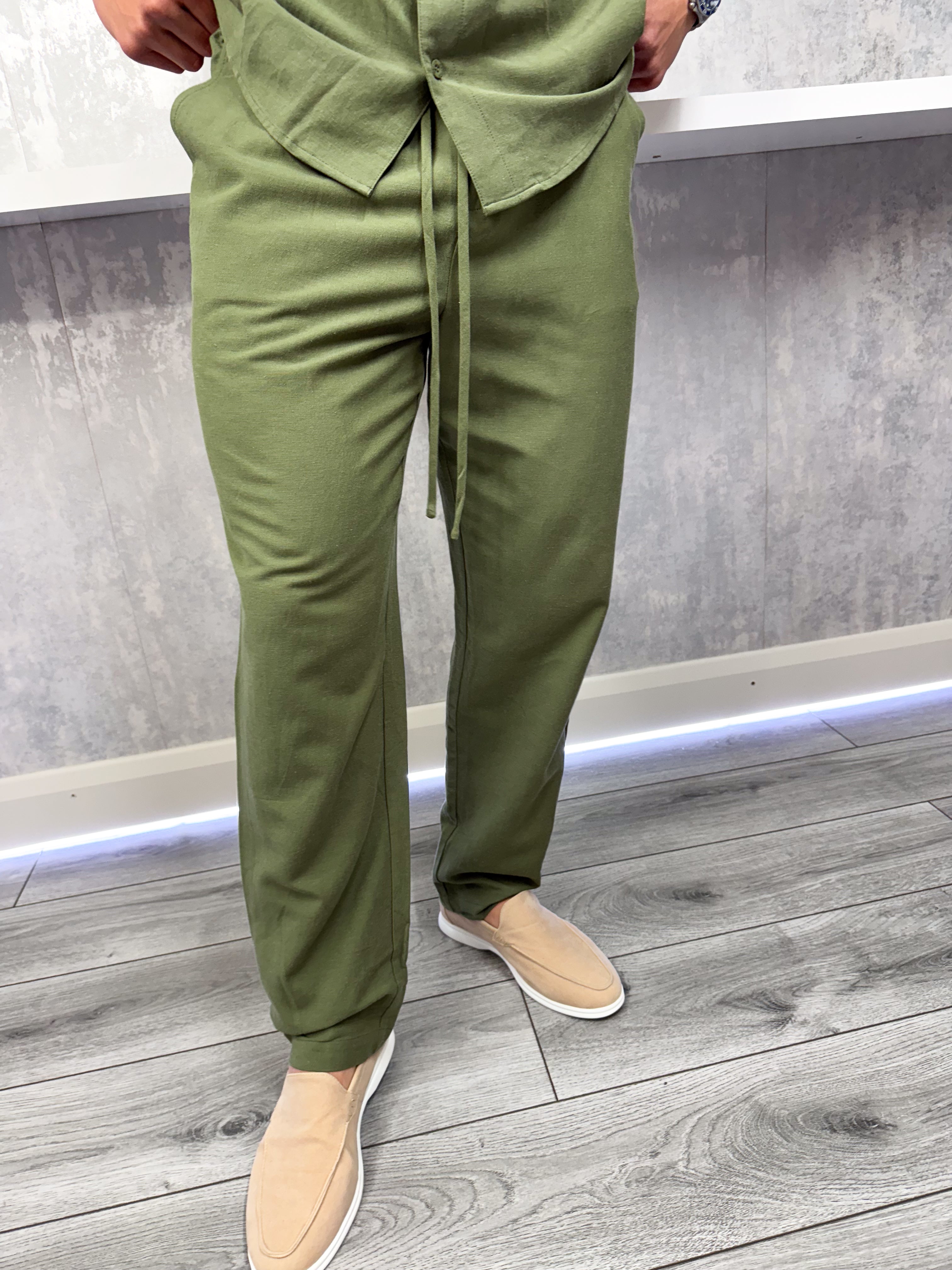 Le pantalon en lin - Khaki