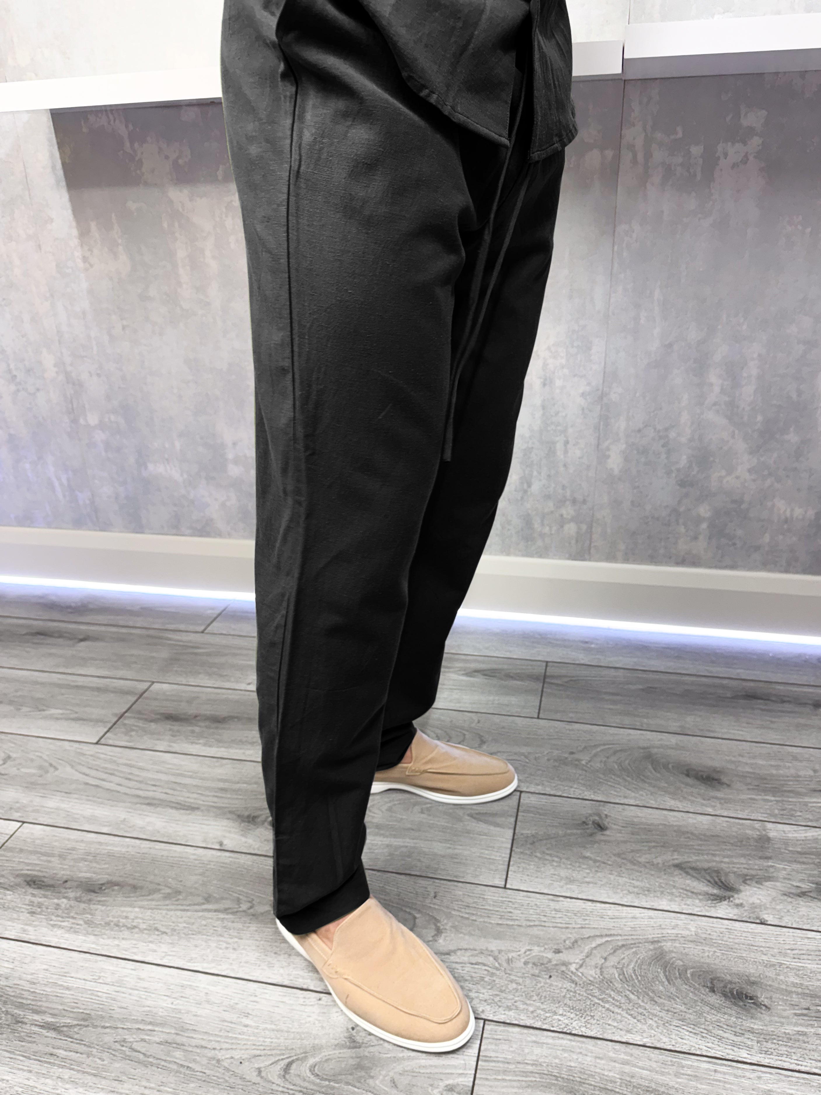 Le pantalon en lin - Noir