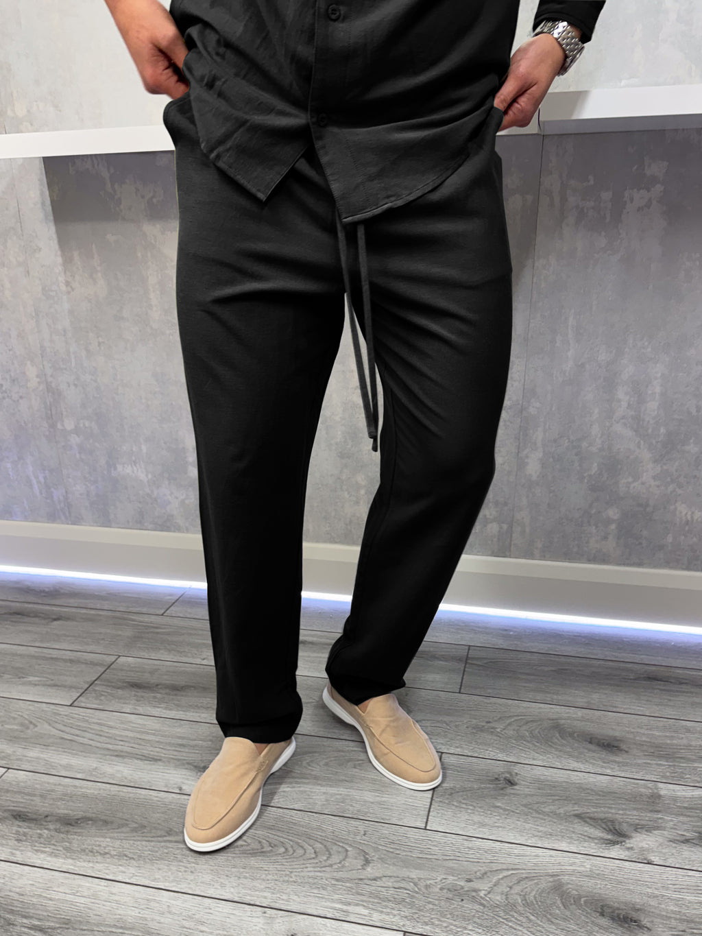 Le pantalon en lin - Noir