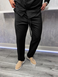 Le pantalon en lin - Noir