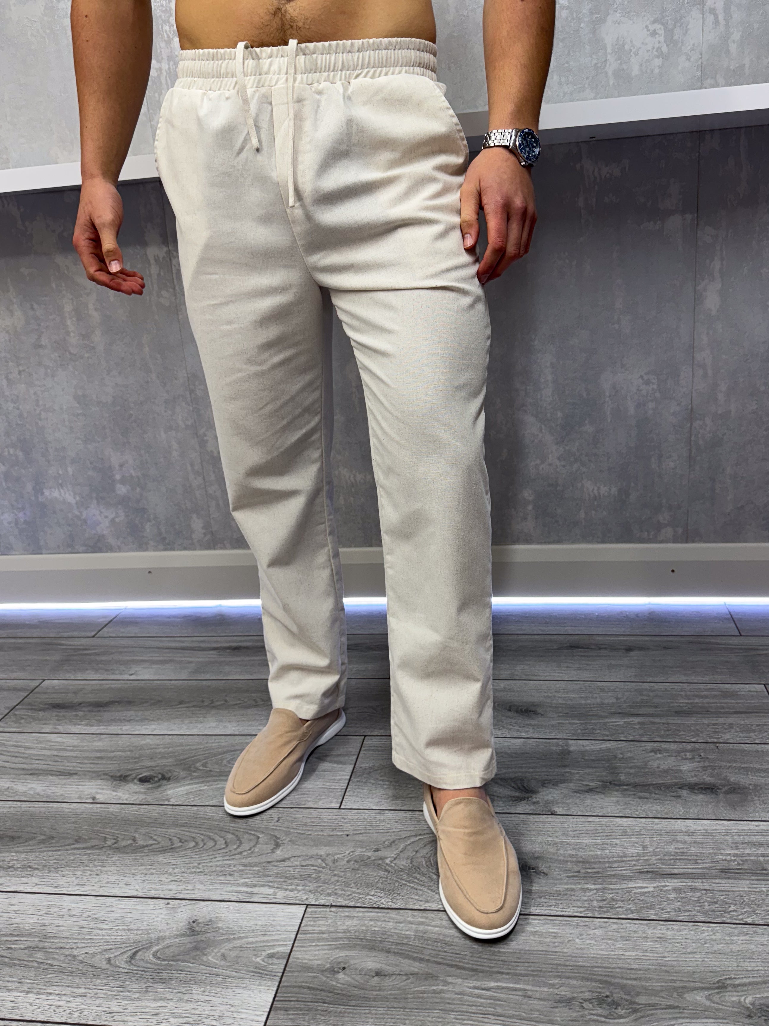 Le pantalon en lin - Oatmeal