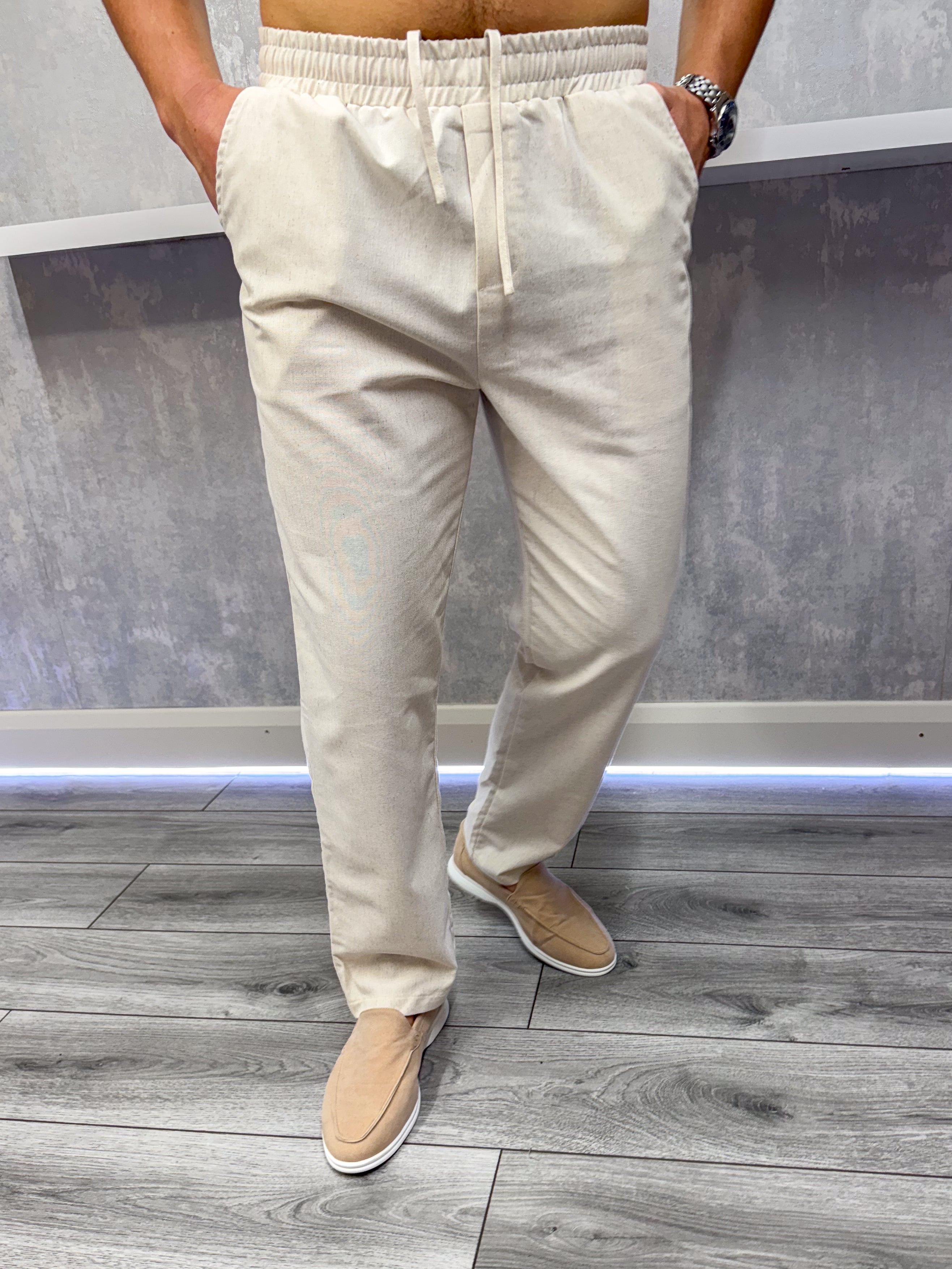 Le pantalon en lin - Oatmeal