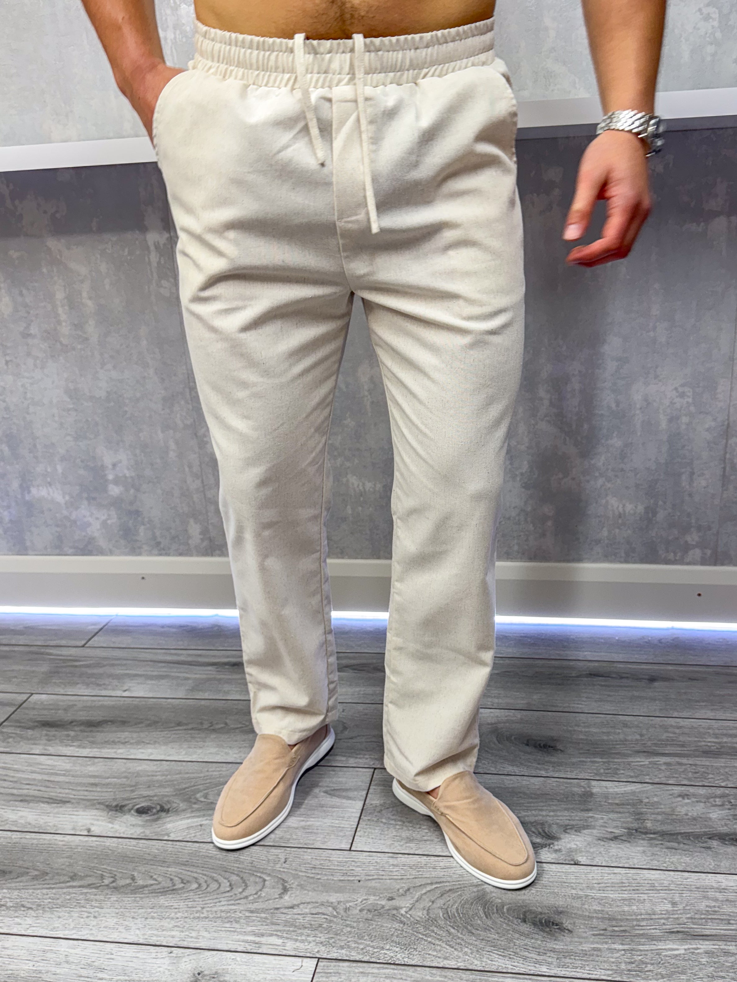 Le pantalon en lin - Oatmeal