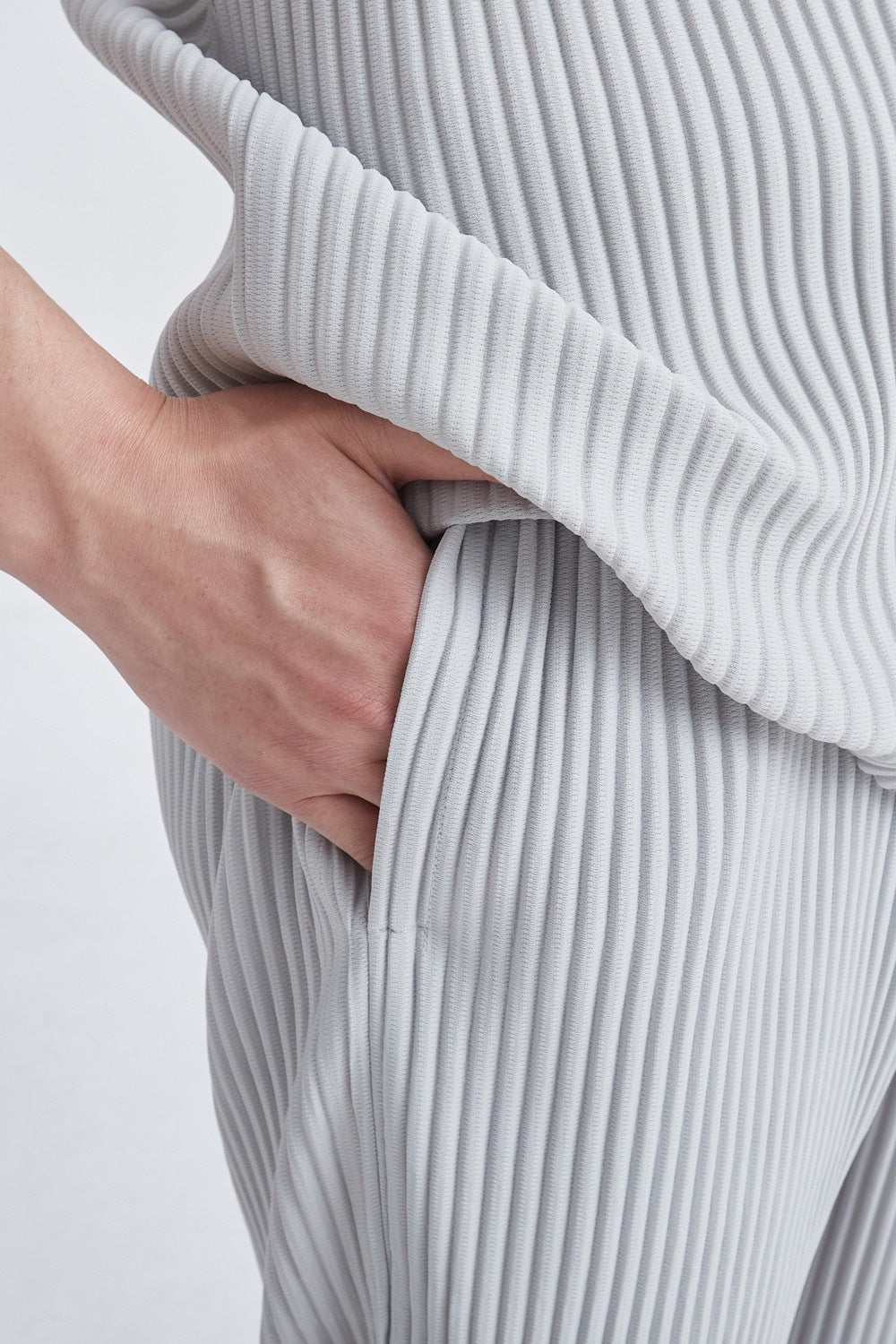 Pantalon à plis - Gris clair