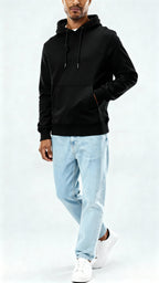 Men's Hoodie – Soft Cotton Blend Pullover with Adjustable Hood & Kangaroo Pocket for Everyday Comfort