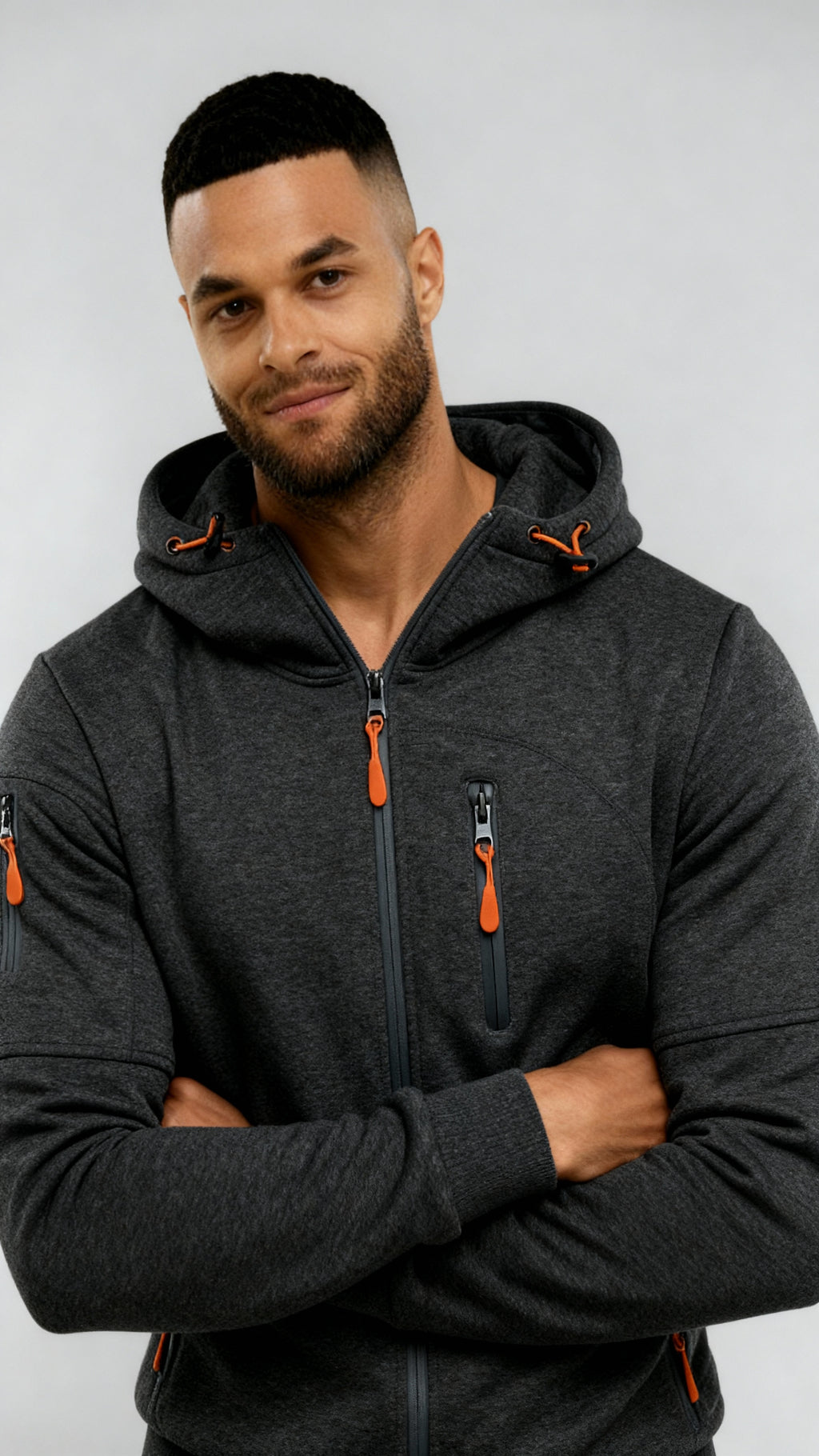 Men's Casual Hooded Jacket – Lightweight Zip-Up Windbreaker for Spring & Fall Outdoor Wear