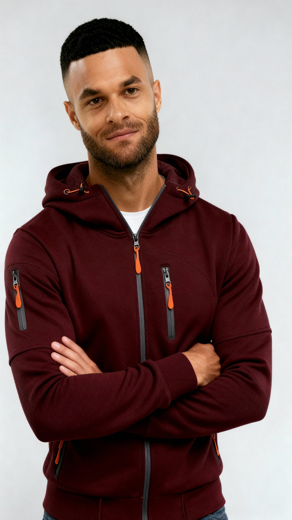 Men's Casual Hooded Jacket – Lightweight Zip-Up Windbreaker for Spring & Fall Outdoor Wear