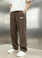 Gerippte Herrenhosen - Weite, gerade geschnittene Freizeithosen für modernen Stil