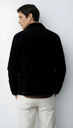 Herenjas met knoopsluiting, overhemdkraag en borstzakken - Casual lichtgewicht overhemd