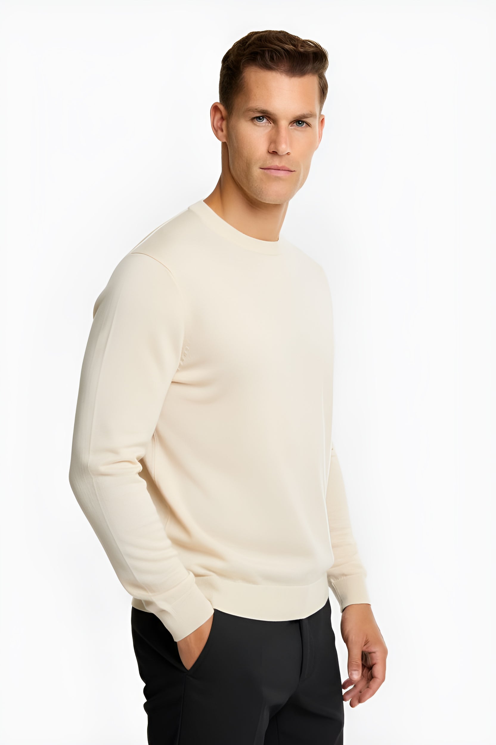 The Milano - Jersey de punto para hombre , Look clásico entallado