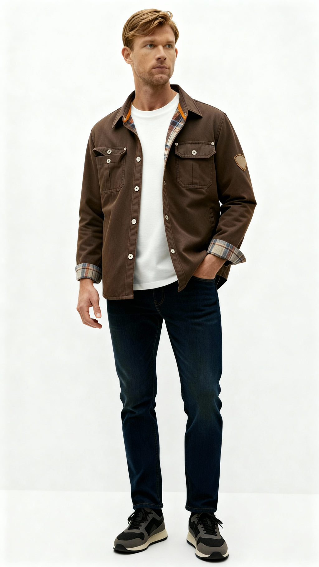 Men's Trucker Shacket – Waxed Cotton Casual Overshirt Jacket for Everyday & Outdoor Wear