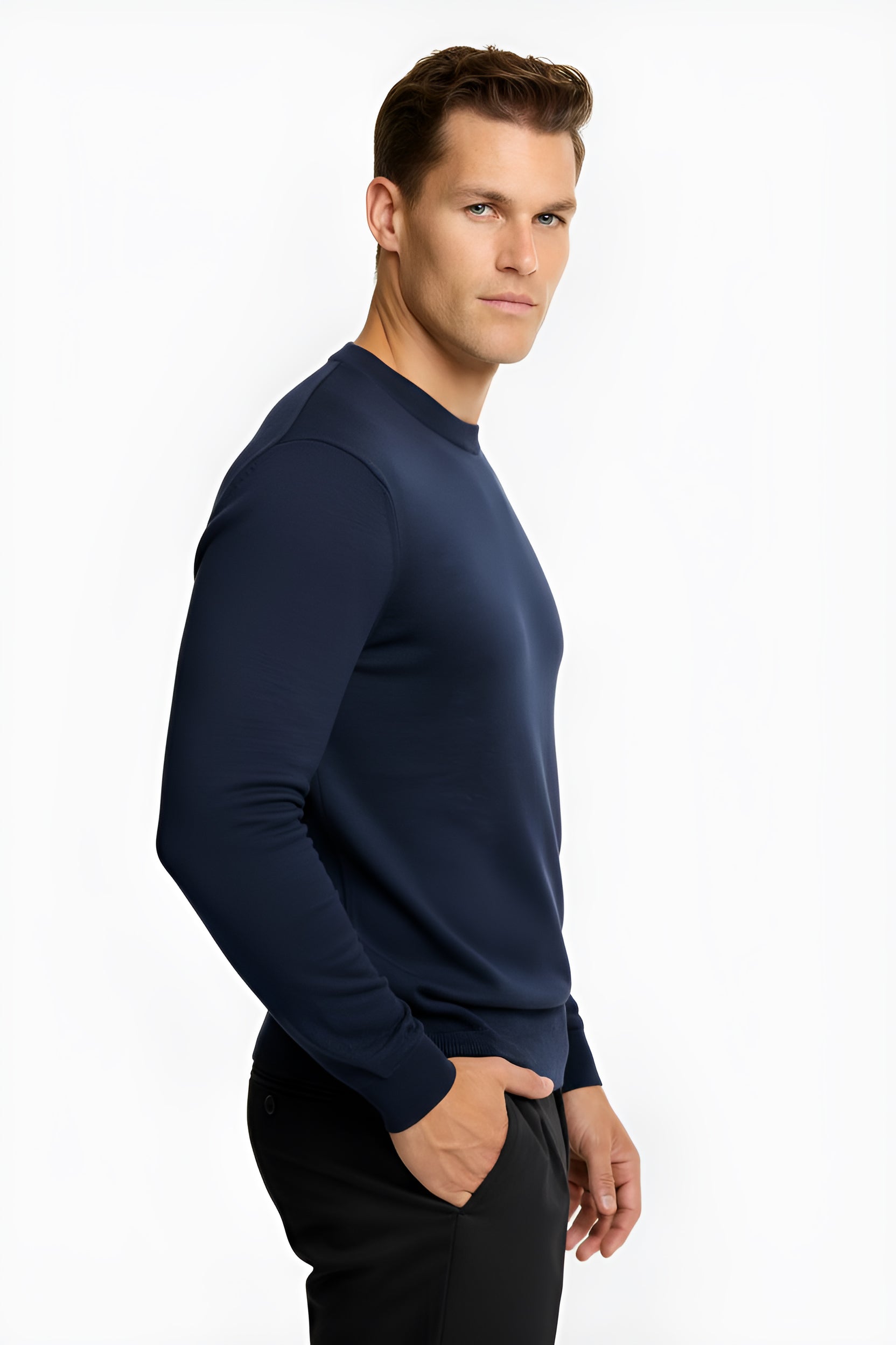 The Milano - Jersey de punto para hombre , Look clásico entallado