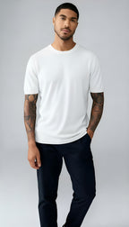 Paris - T-shirt da uomo in maglia, misto lana.