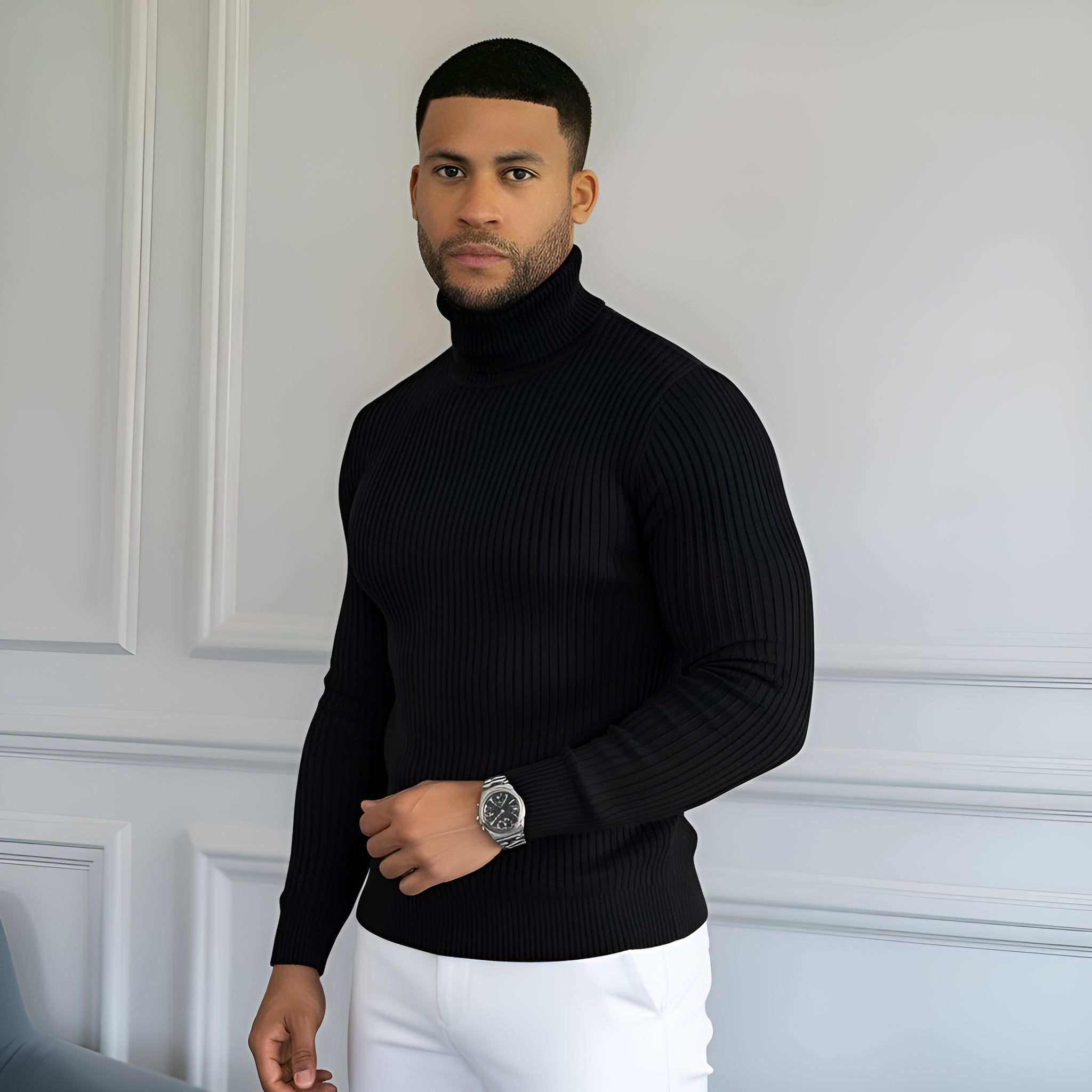 Men’s Classic Turtleneck Sweater – Soft, Warm & Stylish Knitwear