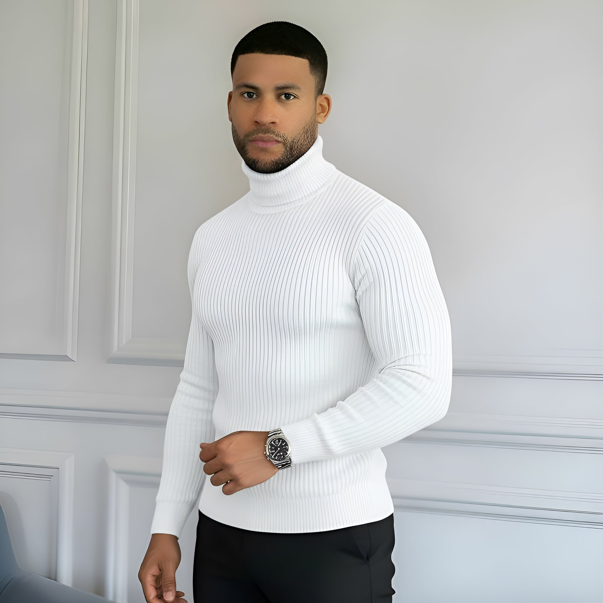 Men’s Classic Turtleneck Sweater – Soft, Warm & Stylish Knitwear