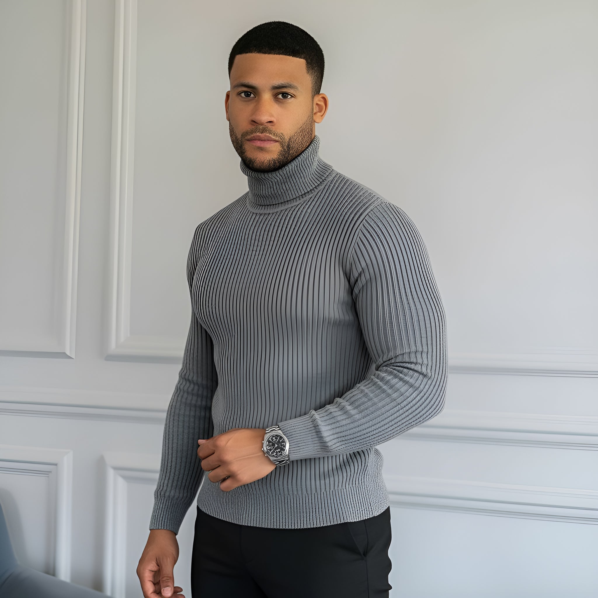 Men’s Classic Turtleneck Sweater – Soft, Warm & Stylish Knitwear