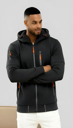 Men's Casual Hooded Jacket – Lightweight Zip-Up Windbreaker for Spring & Fall Outdoor Wear