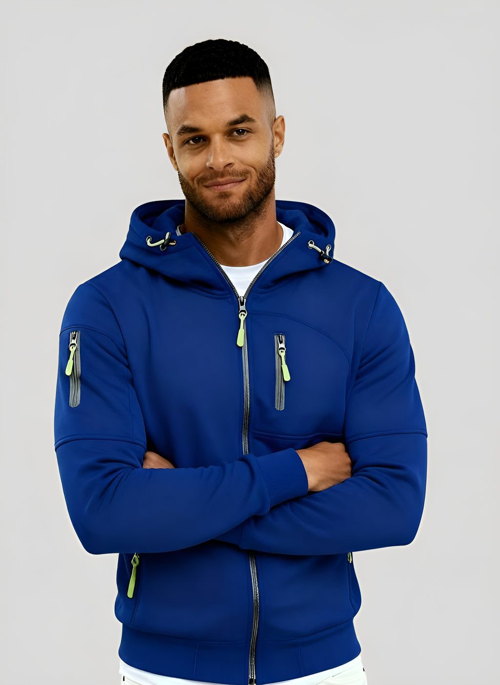 Men's Casual Hooded Jacket – Lightweight Zip-Up Windbreaker for Spring & Fall Outdoor Wear