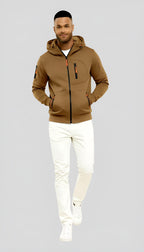 Men's Casual Hooded Jacket – Lightweight Zip-Up Windbreaker for Spring & Fall Outdoor Wear