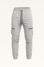 Luxe Cargo Pants - Light Grey