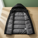 Gewatteerd herenvest met capuchon - Lichtgewicht gewatteerd vest met zakken met ritssluiting