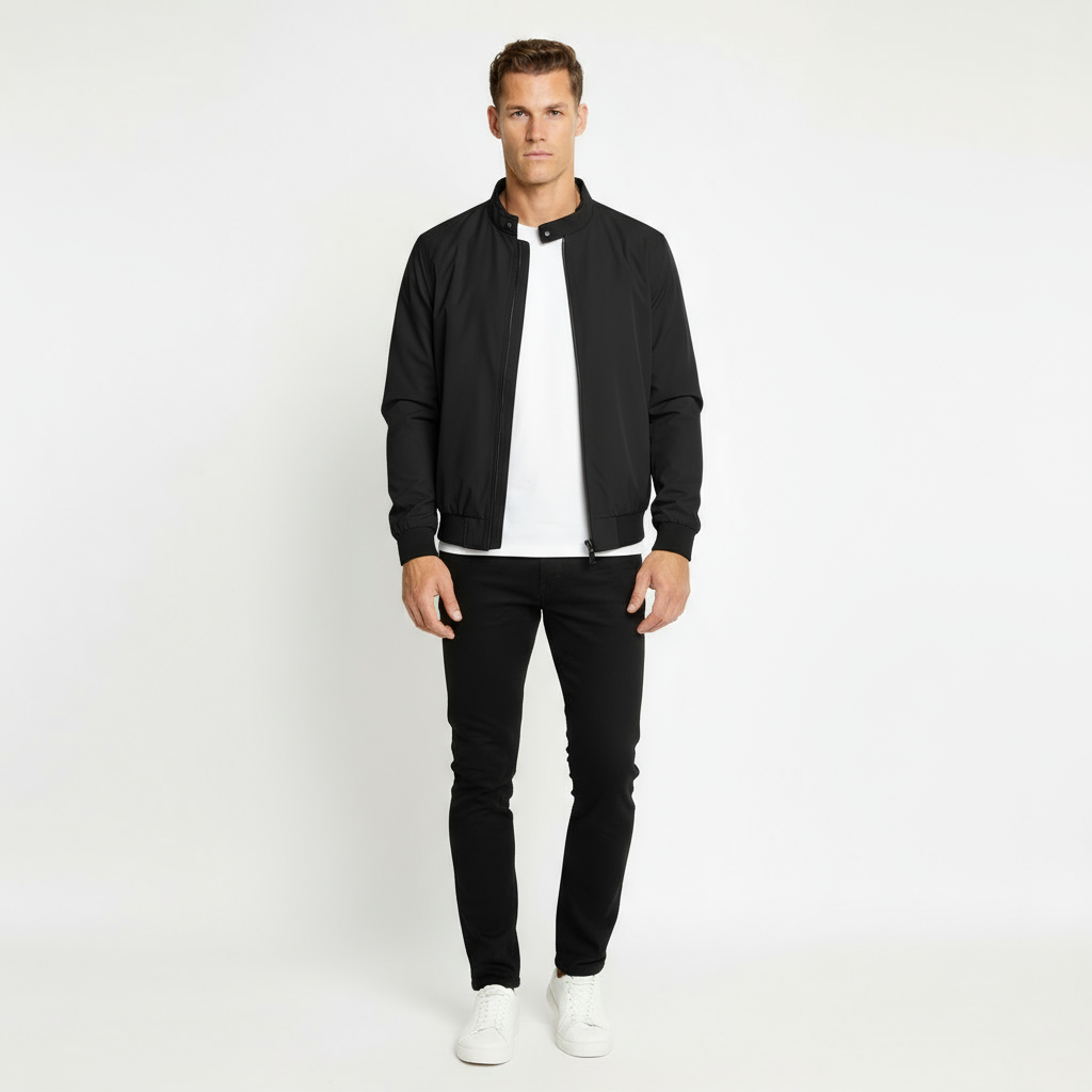 Men’s Lightweight Bomber Jacket - Sporty, Breathable & Stylish Casual Outerwear
