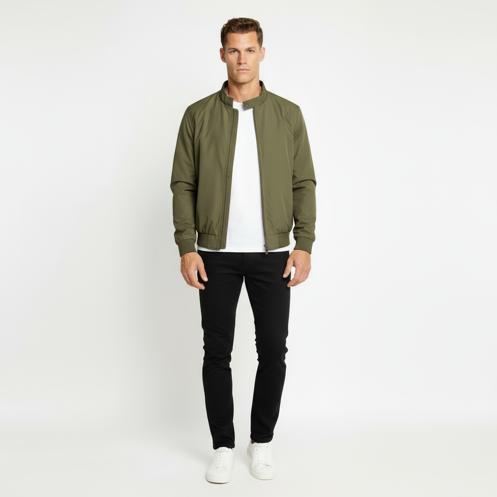 Men’s Lightweight Bomber Jacket - Sporty, Breathable & Stylish Casual Outerwear
