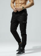Men’s Camouflage Cargo Trousers – Drawstring Waist & Elastic Cuff Combat Pants