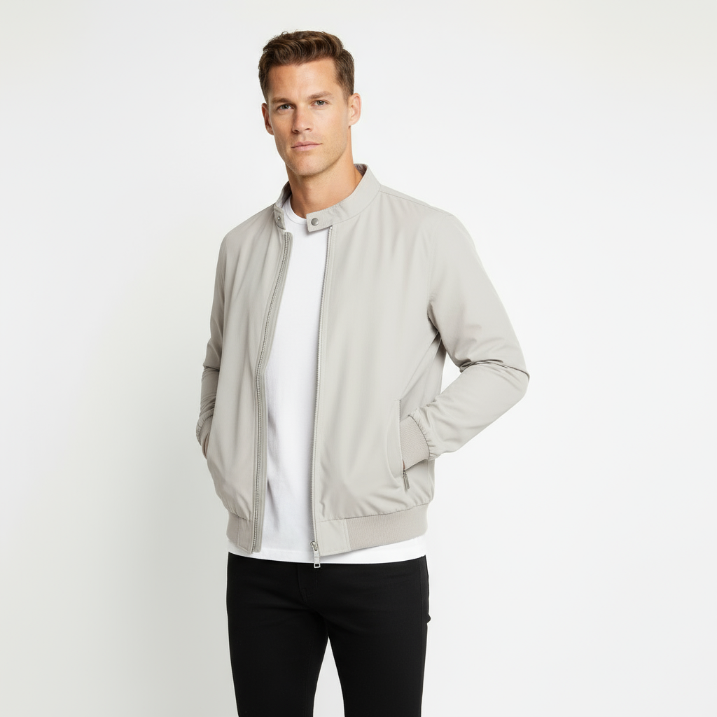 Men’s Lightweight Bomber Jacket - Sporty, Breathable & Stylish Casual Outerwear